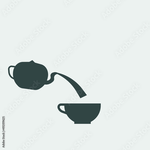 Pouring_tea vector icon illustration sign