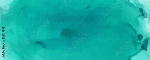 Fondo de textura de acuarela con grano fino, colores azules verdosos. Textura vectorizada con espacio para texto o imagen