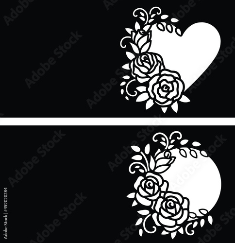 Wedding Invitation Template For Laser Cutting, Silhouette Cameo, Cricut and more. Lace Envelope For Papercut.