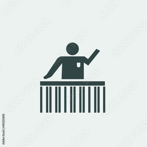  Balcony vector icon illustration sign