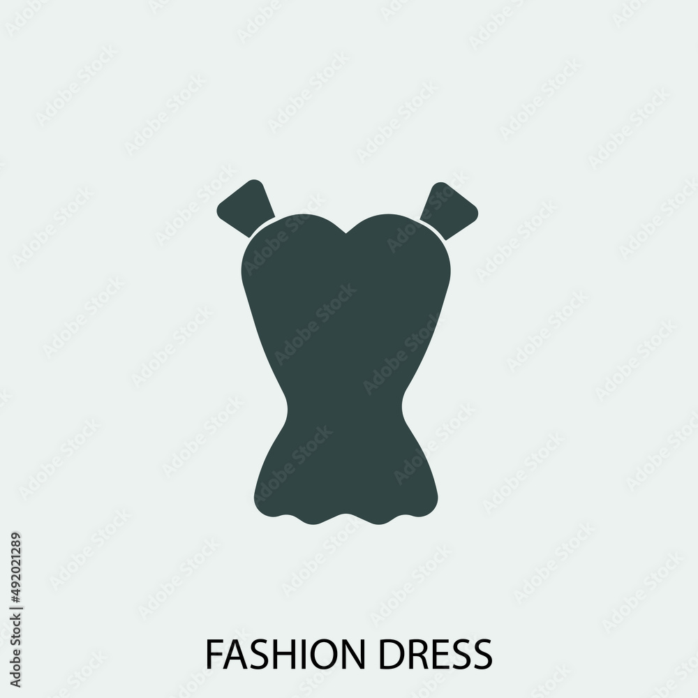 Fashion_dress vector icon illustration sign Fashion_dress vector icon illustration sign