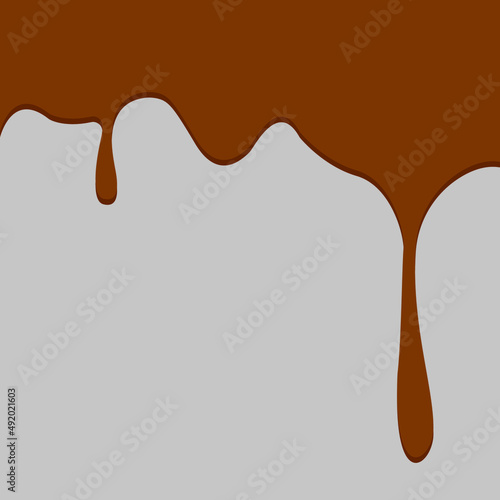 splashing chocolate on white background illustration minimal art