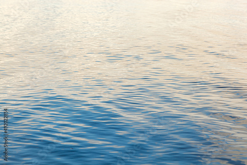 beautiful sea landscape with waves of blue color