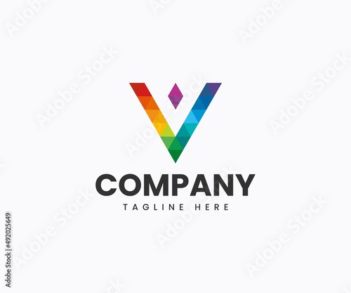 Letter V Logo. V Letter Design Vector template
