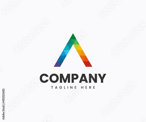 Letter A logo design. A symbol