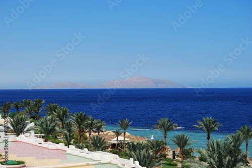 View of the island of Tirana in Sharm el-Sheikh Red Sea