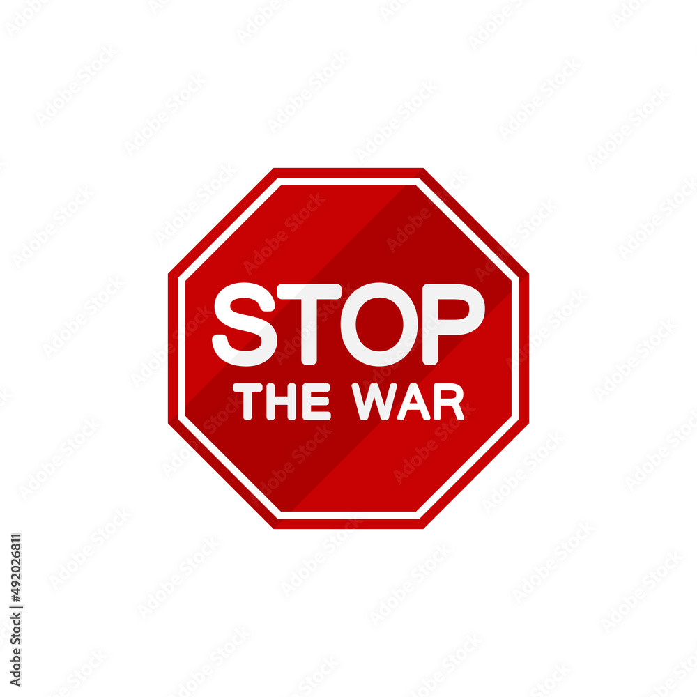Stop war sign on red background. Vector icon. Stop war sign on red background. Vector icon.