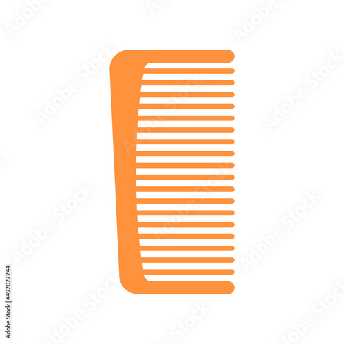 The comb is a device for combing the hair. The comb consists of knobs and denticles. Hairdressers use a variety of combs.Barbershop single icon in cartoon style vector symbol stock illustration web