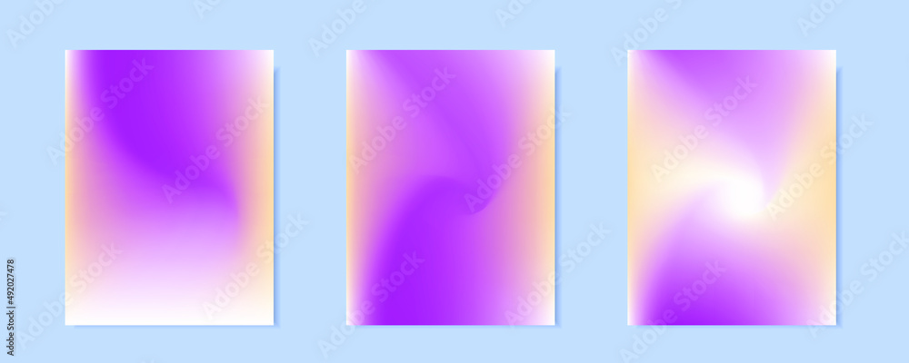 collection of abstract purple gradient vector cover backgrounds. for business brochure backgrounds, cards, wallpapers, posters and graphic designs. illustration template