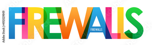 FIREWALLS colorful vector typography banner