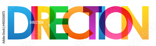 DIRECTION colorful vector typography banner