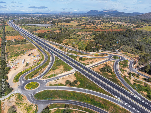 new motorway from Llucmajor to Campos (Ma-19),Mallorca, Balearic Islands, Spain