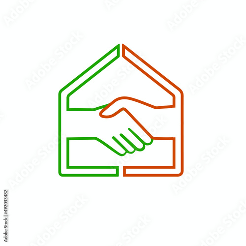 House and handshake icon
