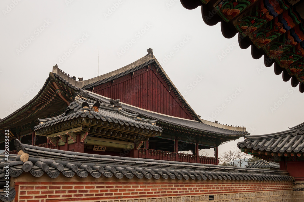 Building at Gyeongbokgung Palace, Seoul, South Korea Building at Gyeongbokgung Palace, Seoul, South Korea