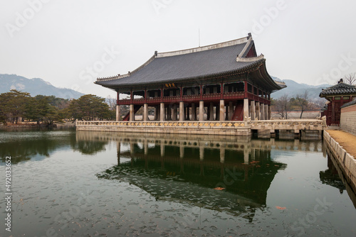 Gyeonghoeru pavillon at Gyeongbokgung Palace, Seoul, South Korea