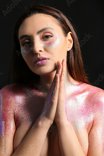 Beautiful young woman with ...