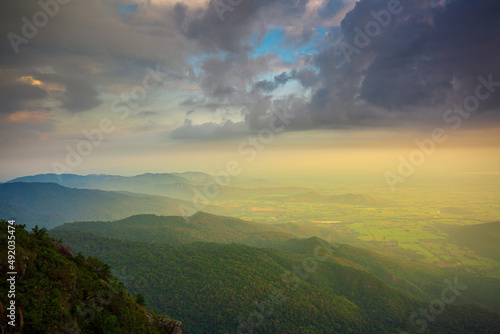 Mountains and sky at sunset,Mountain landscape 