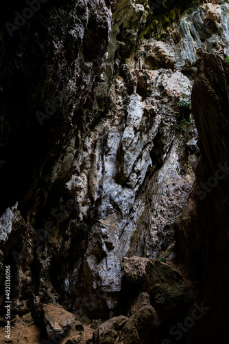 View from inside deer cave in gunung mulu national park 
