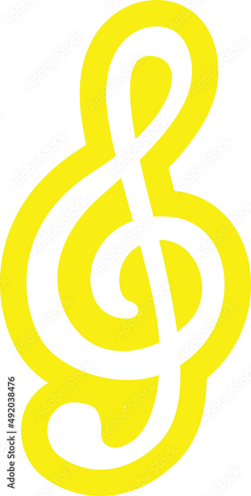 Fototapeta premium ト音記号アイコンイラスト