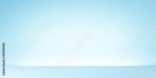 3d rendering of empty blue abstract minimal background. Scene for advertising design, cosmetic ads, show, technology, business, banner, food, fashion, luxury. Illustration. Product display. copy space