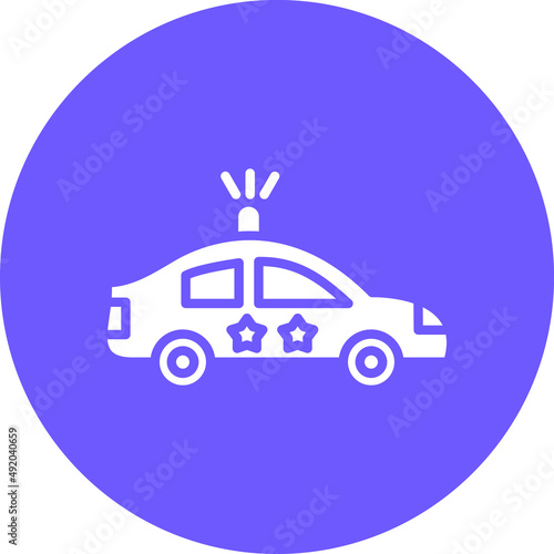 Police Car Icon Style