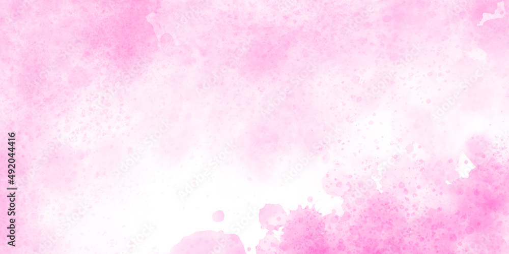 淡いピンク色の手書き水彩模様背景