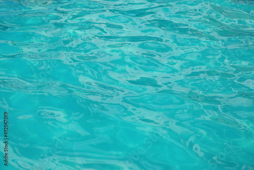Closeup view of swimming pool as background