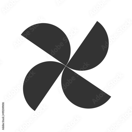 Fan icon. Propeller symbol. Sign ventilator vector.