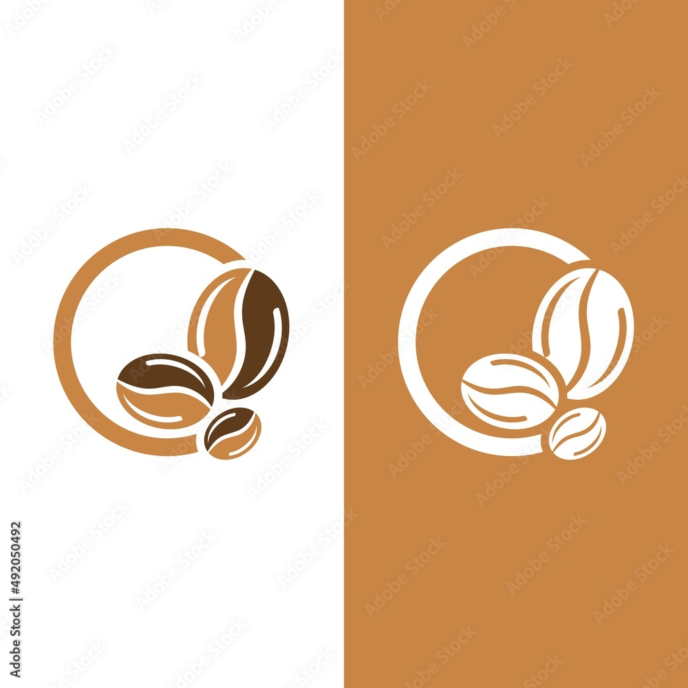 coffee bean icon vector template coffee bean icon vector template