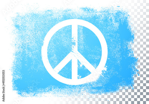 Vector Illustration Grunge Flag With Peace Sign