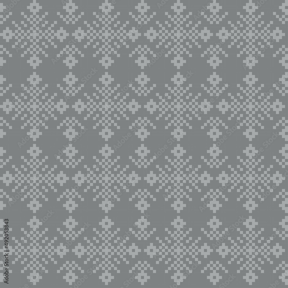 Snowflakes Fair Isle Seamless Pattern Design Snowflakes Fair Isle Seamless Pattern Design