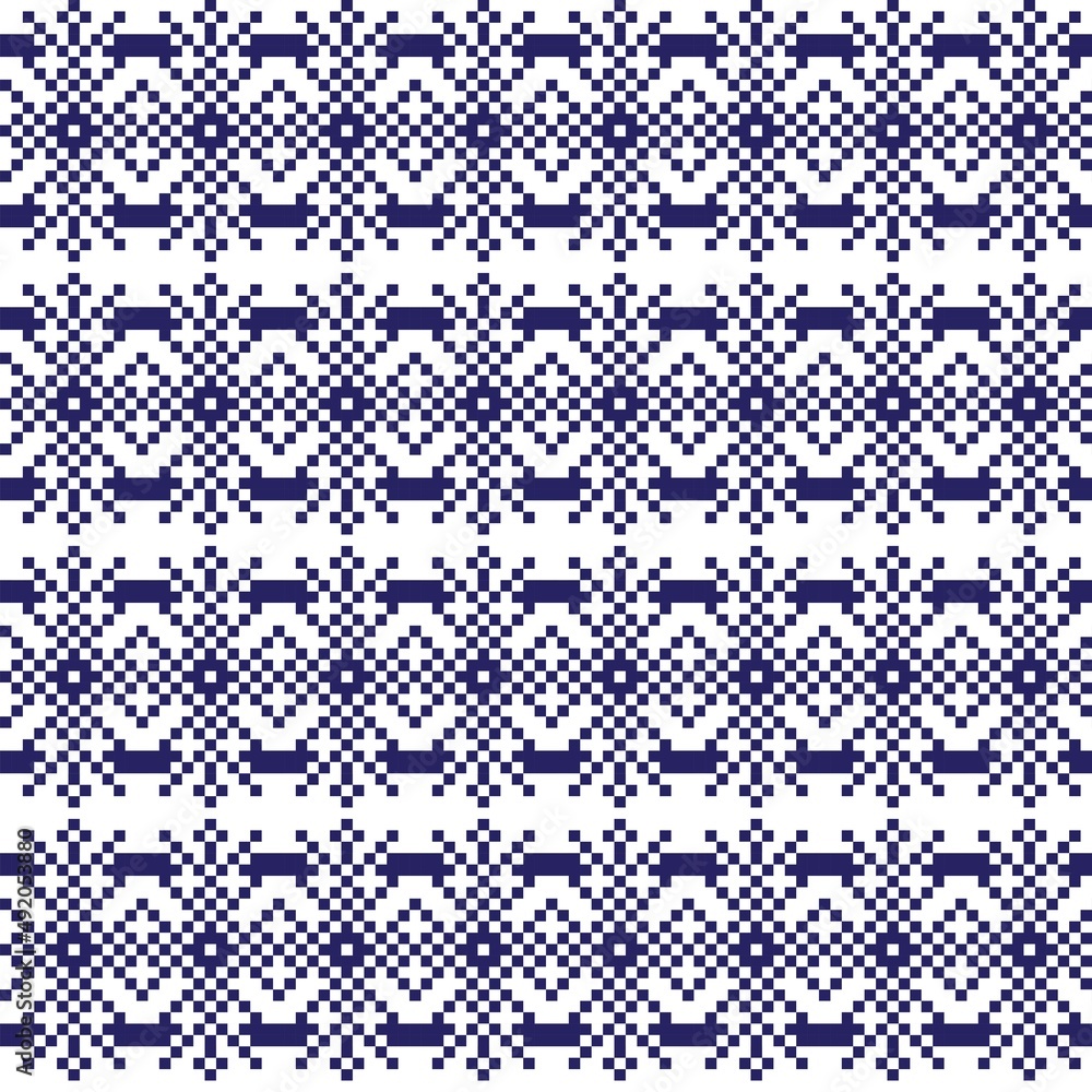 Snowflakes Fair Isle Seamless Pattern Design