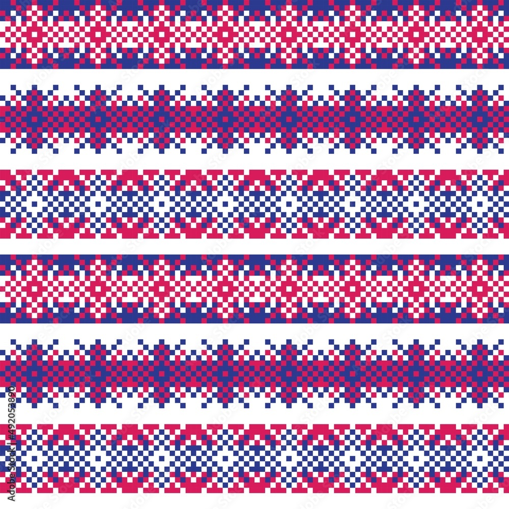 Snowflakes Fair Isle Seamless Pattern Design Snowflakes Fair Isle Seamless Pattern Design