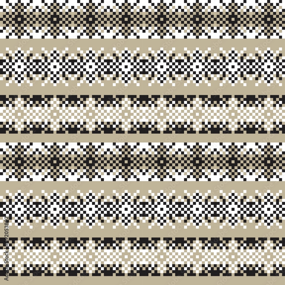 Snowflakes Fair Isle Seamless Pattern Design Snowflakes Fair Isle Seamless Pattern Design