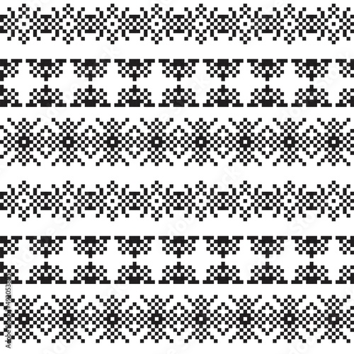 Snowflakes Fair Isle Seamless Pattern Design