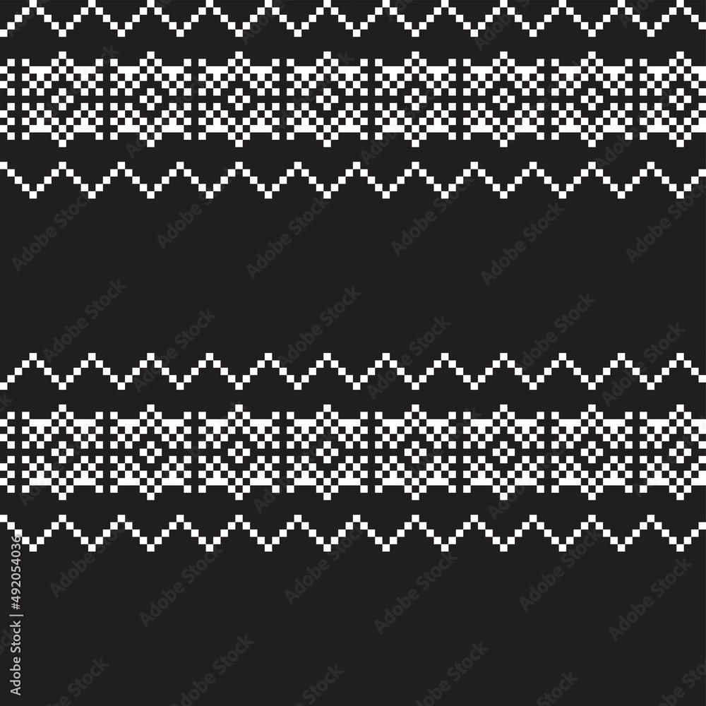Snowflakes Fair Isle Seamless Pattern Design Snowflakes Fair Isle Seamless Pattern Design