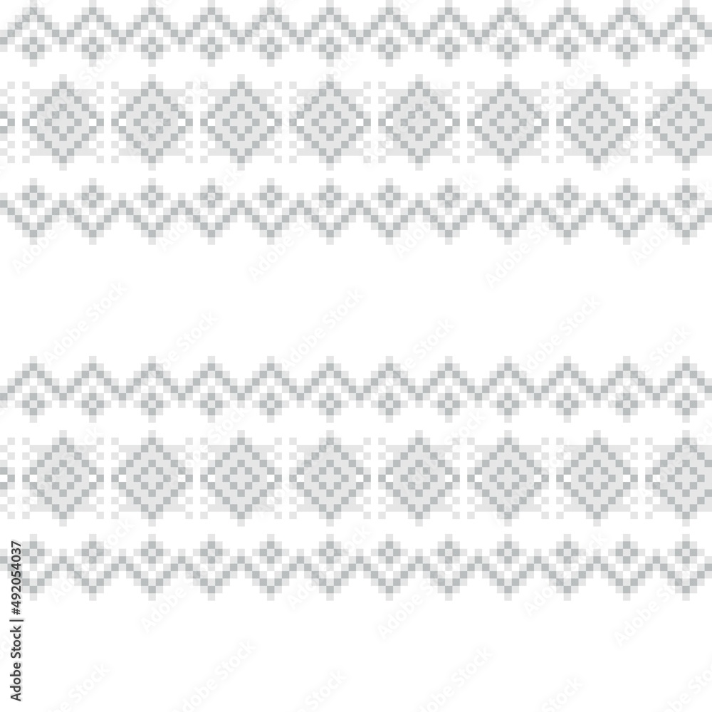 Snowflakes Fair Isle Seamless Pattern Design Snowflakes Fair Isle Seamless Pattern Design
