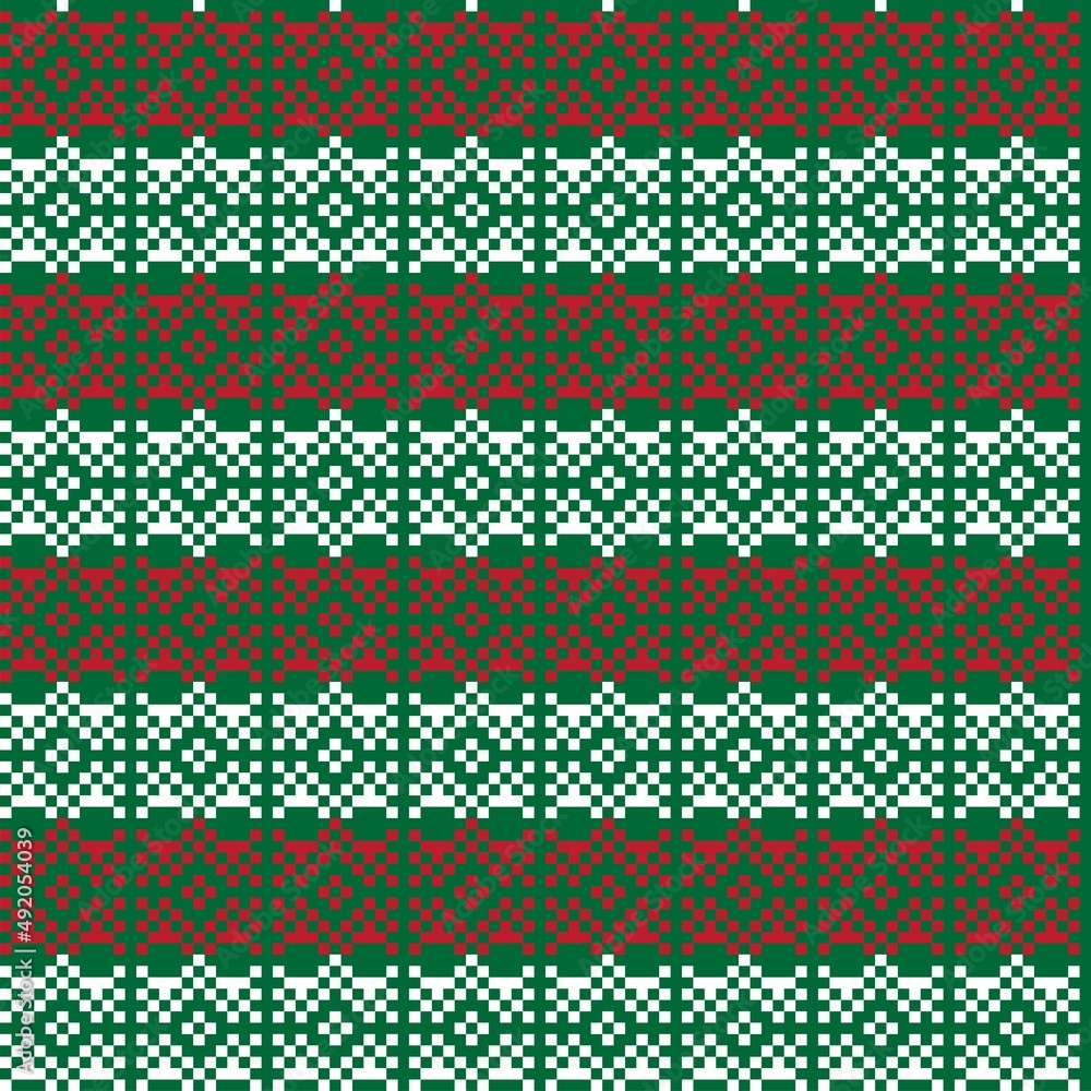 Snowflakes Fair Isle Seamless Pattern Design Snowflakes Fair Isle Seamless Pattern Design