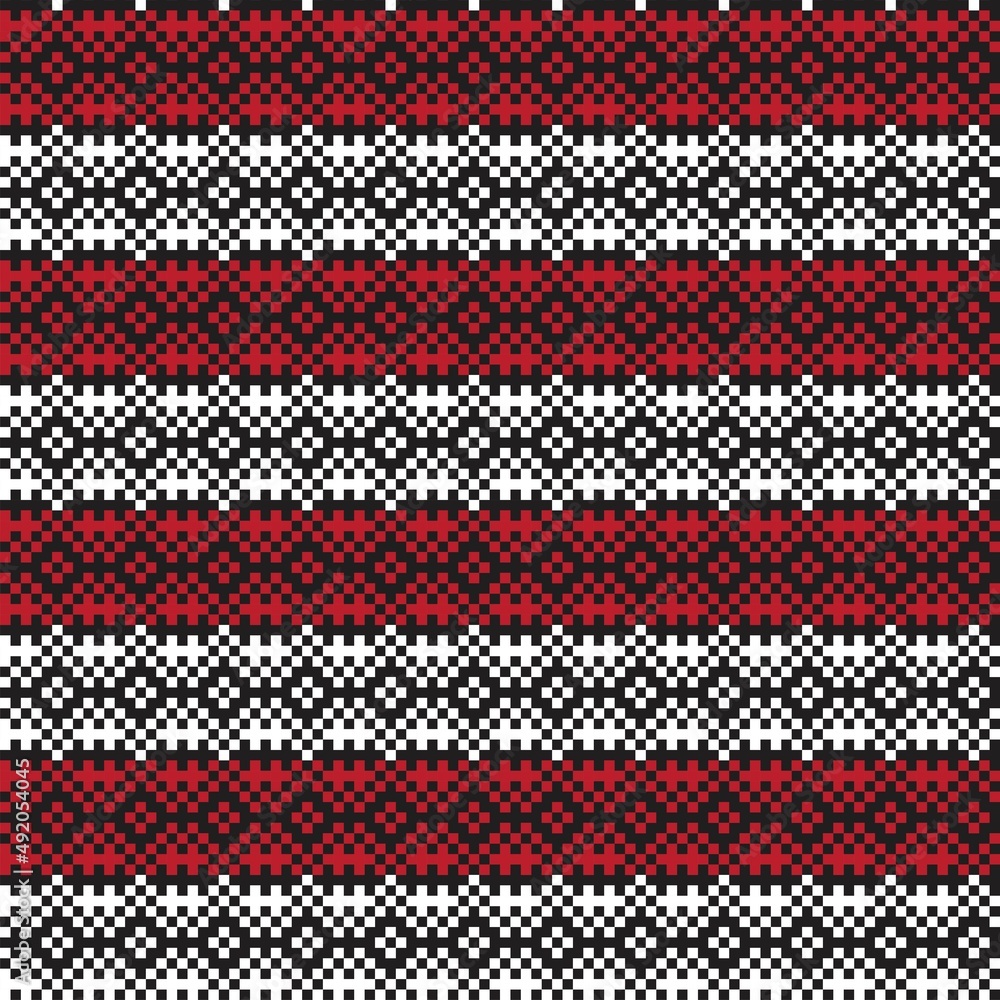Snowflakes Fair Isle Seamless Pattern Design Snowflakes Fair Isle Seamless Pattern Design