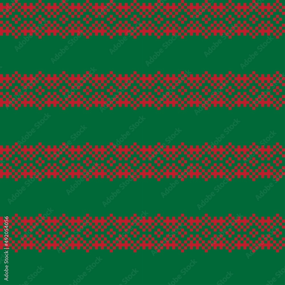 Snowflakes Fair Isle Seamless Pattern Design Snowflakes Fair Isle Seamless Pattern Design