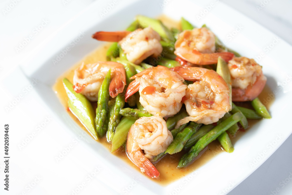 Stir Fried Prawns with Asparagus Stir Fried Prawns with Asparagus