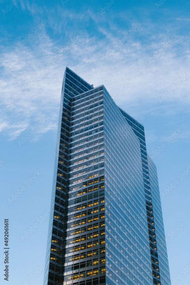 Contemporary glass office building in New York Contemporary glass office building in New York