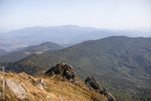 Autumn mountain landscape. Carpathian mountains in Ukraine