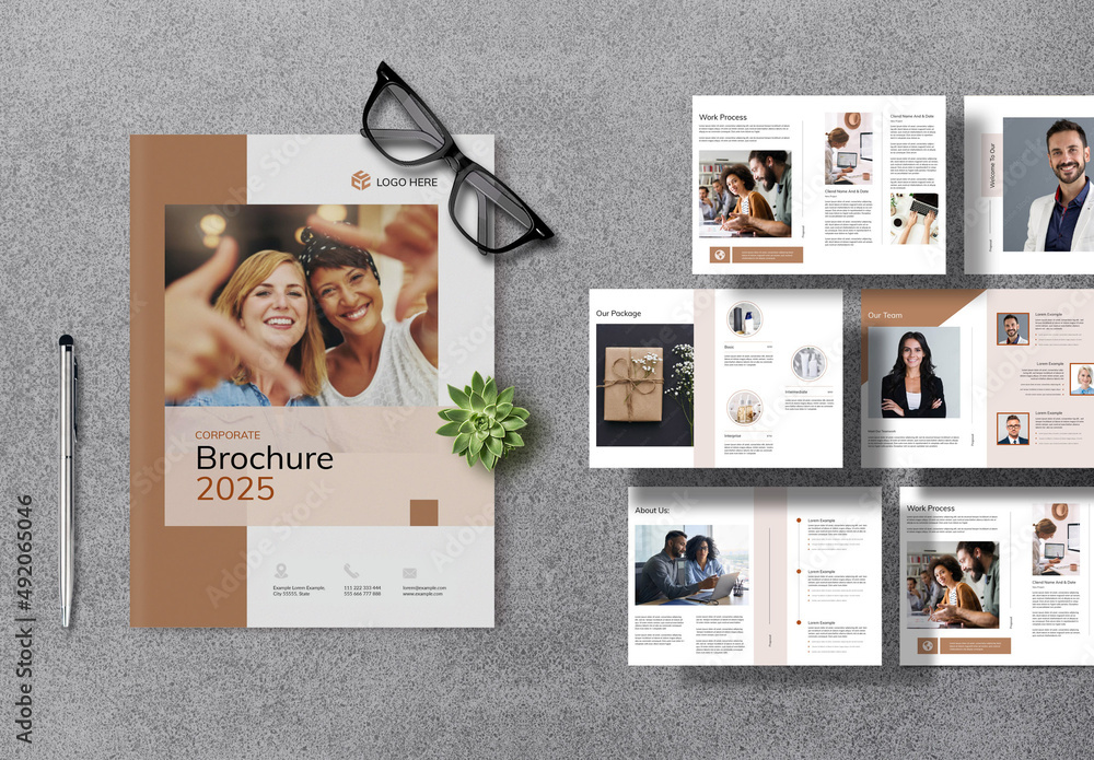 Brochure Layout Stock Template Adobe Stock