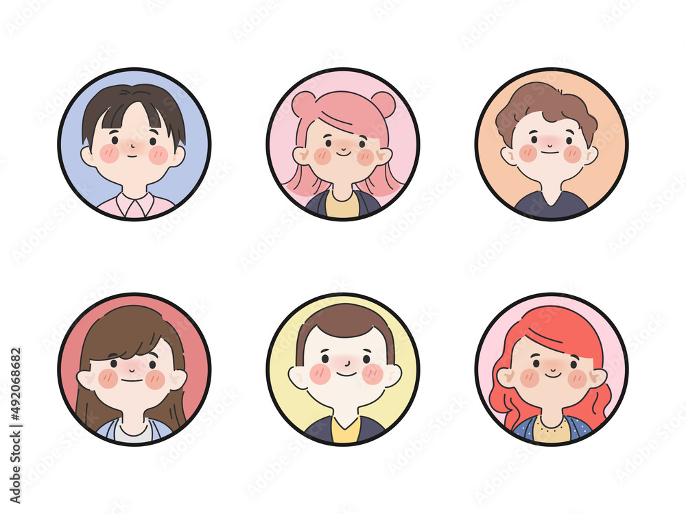 Hand drawn business people man and woman collection character. Hand drawn business people man and woman collection character.