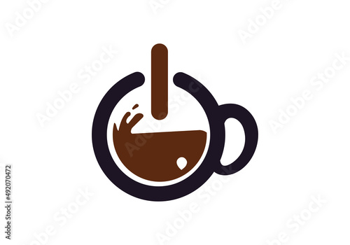 this is a coffee cup logo design 