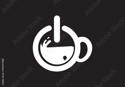 this is a coffee cup logo design 
