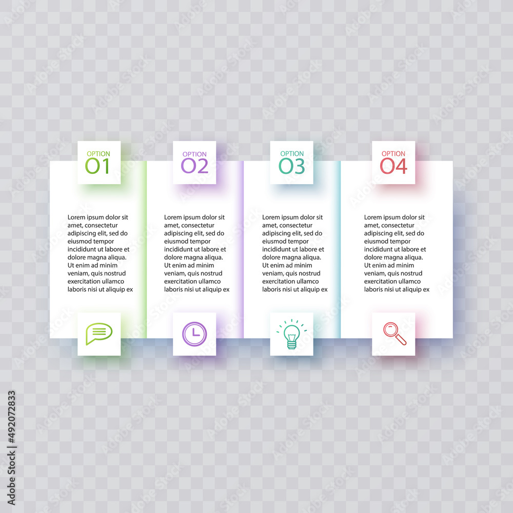 Business Infographic template. Design with numbers 4 options or steps, template design of vector format Business Infographic template. Design with numbers 4 options or steps, template design of vector format