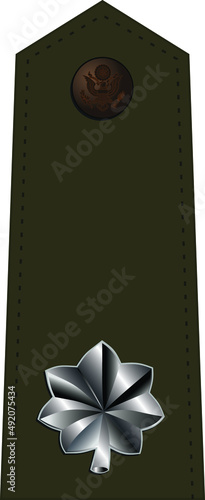 Shoulder army pad mark for the LIEUTENANT COLONEL insignia rank in the United States Army