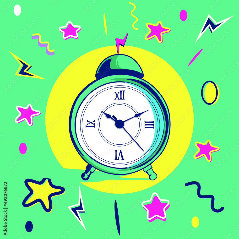 the-80s-and-90s-clock-with-funky-colorful-design-style-textures-and